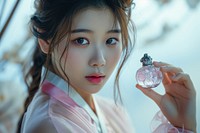 Korean women portrait perfume photo.