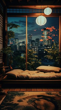 Japanese house architecture cityscape furniture. AI generated Image by rawpixel.