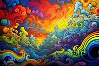  Psychedelic wallpaper pattern art backgrounds. AI generated Image by rawpixel.