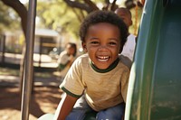 South African kid playground laughing portrait.