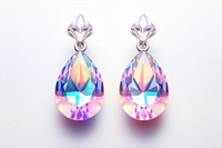 Crystal earrings iridescent amethyst gemstone jewelry.