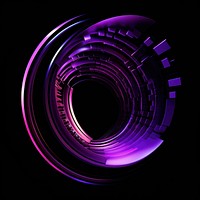 Technology abstract shape purple appliance spiral.