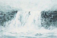 Waterfall background painting backgrounds outdoors.