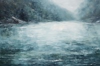 River in the forset background painting backgrounds outdoors.