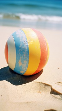 Beachball outdoors summer sea.