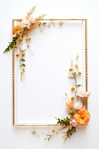 Wreath flower frame gold.
