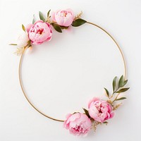 Jewelry wreath flower circle.