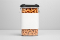 Food container packaging  pill food jar.