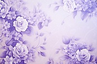 Vintage flowers pattern print light violet pastel paper backgrounds purple plant.