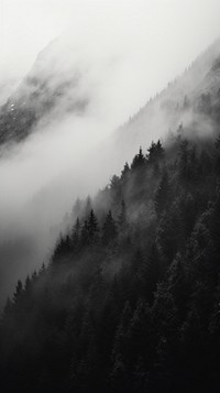 Photography of mountains landscape monochrome outdoors nature.