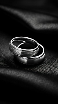 Photography of couple ring monochrome jewelry silver.
