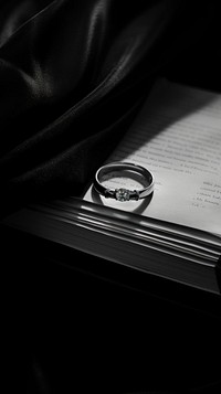 Photography of couple ring monochrome jewelry black.