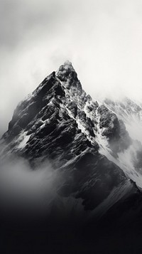 Photography of highest mountains landscape monochrome outdoors nature.