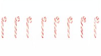 Candy canes as line watercolour illustration white background confectionery celebration.