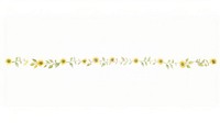 Cute sunflowers branch as line watercolour illustration pattern plant white background.