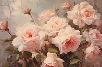 Garden of rose painting backgrounds blossom.