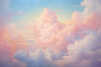 Close up sky and cloud backgrounds painting outdoors.