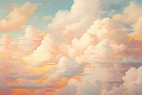 Close up sky and cloud painting backgrounds outdoors.