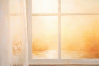 Close up sunrise through window painting backgrounds architecture.