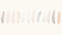 Feathers as line watercolour illustration backgrounds creativity pattern.