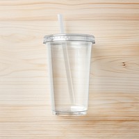 Transparent plastic tumbler  glass cup refreshment.
