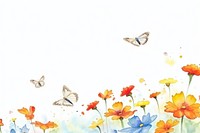 Boarder with butterfly backgrounds outdoors flower.