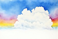 Rainbow and cloud boarder backgrounds outdoors nature.