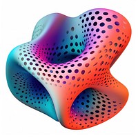 Surreal abstract shape gradient color in poka dot texture white background creativity appliance.