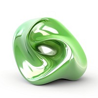 Surreal abstract shape gemstone jewelry green.