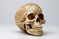 Skull jewelry gold anthropology.