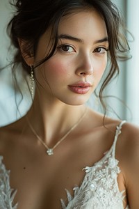 East Asian couple necklace jewelry diamond.