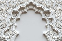 Bas-relief islamic frame sculpture texture white architecture backgrounds.