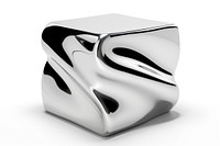 Chrome material cube silver electronics furniture.