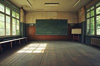 School architecture blackboard classroom.