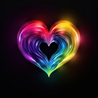 Heart rainbow pattern light.