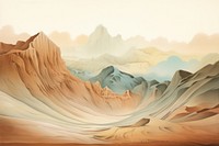 The Overturned mountain landscape painting art nature.