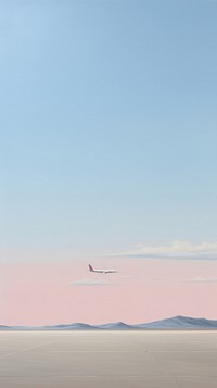 Airplane aircraft outdoors horizon.
