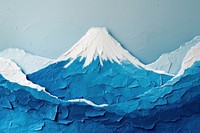 Fuji mountain glacier nature blue.