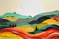 Countryside painting paper art.