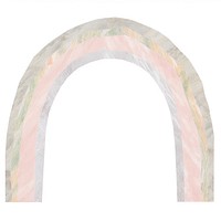 Chevron in arch shape marble distort shape white background architecture creativity.