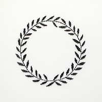 Laurel wreath in embroidery style pattern art accessories.