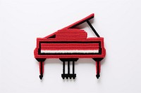 Piano in embroidery style keyboard harpsichord performance.