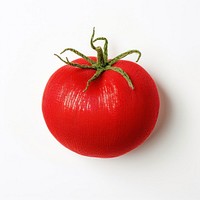 Tomato in embroidery style vegetable plant food.