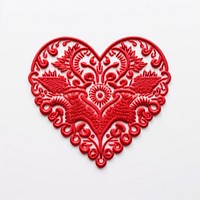 Valentine in embroidery style pattern celebration creativity.
