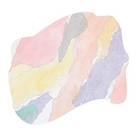 Rainbow marble distort shape abstract paper white background.