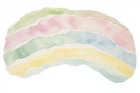 Rainbow shape marble distort shape paper white background accessories.