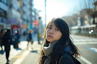 Japanese Student portrait street photography.