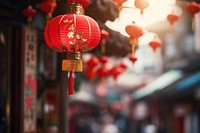 Chinese lantern in china old town festival architecture illuminated.