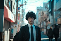 Japanese Student street photography portrait.
