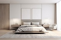 Interior Bedroom minimals bedroom furniture architecture. AI generated Image by rawpixel.
